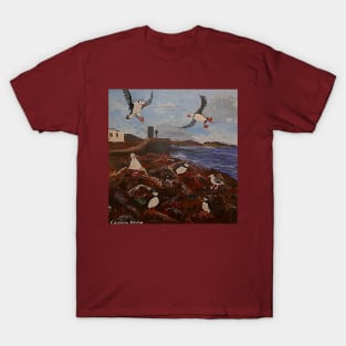 Puffins Landing T-Shirt